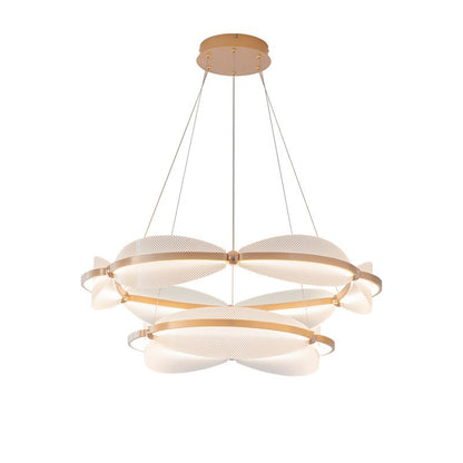 Golden Orbit Ellipse Chandelier