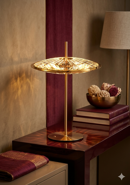 Golden Lattice Table Lamp