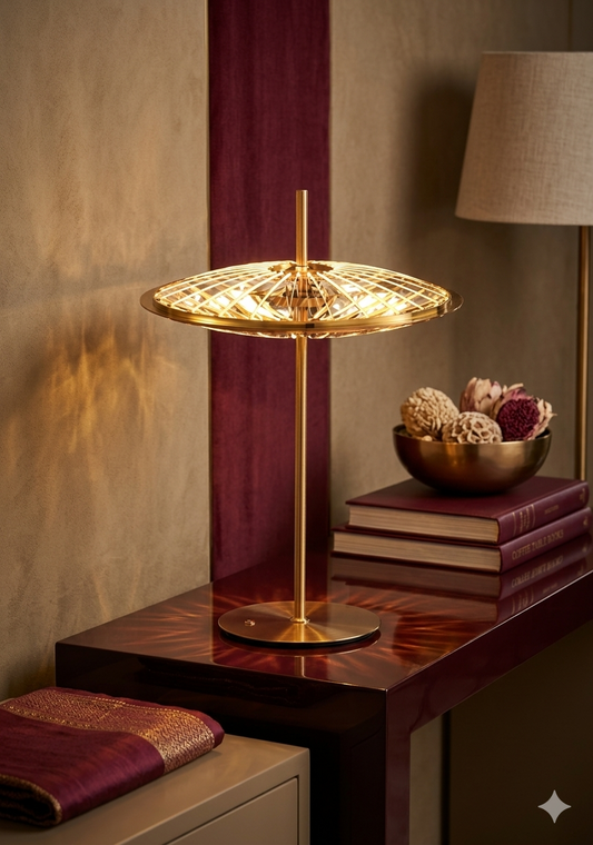 Golden Lattice Table Lamp