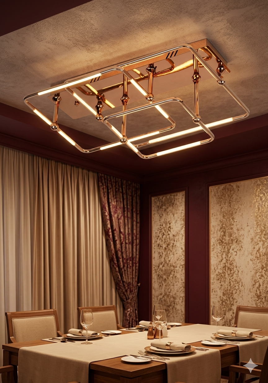 Golden Curves Ceiling Lights