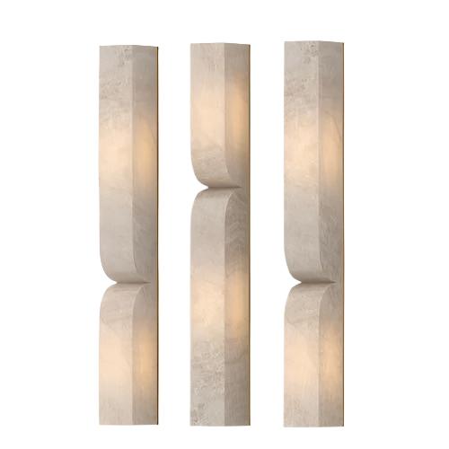 Eterna Glow Wall Light – Alabaster Design with Gold Accents – Prakash ...